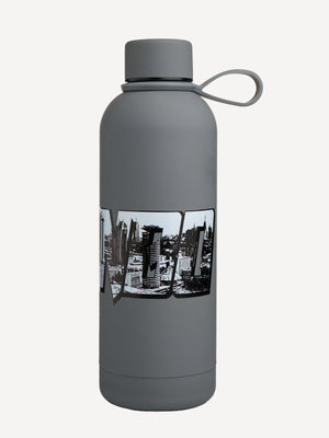 Kali Skin Feel Water Bottles: Grey with NBO Skyline