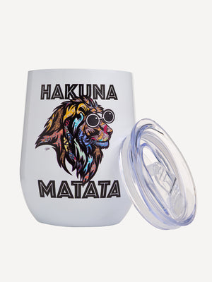 Insulated Mugs: White with Hakuna Matata Simba