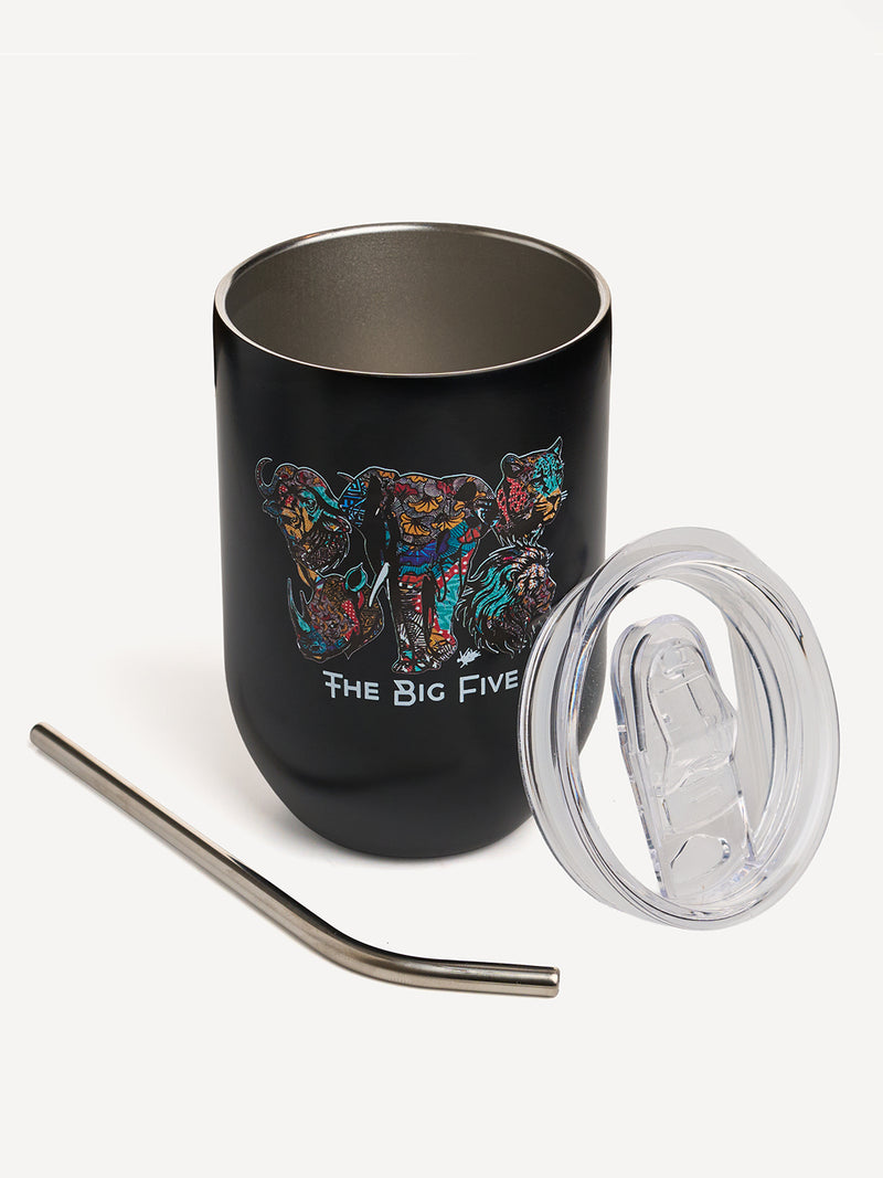 Insulated Mugs: Black with Big Five