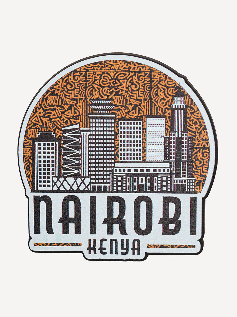 Kali Fridge Magnet: White with Nairobi Kenya