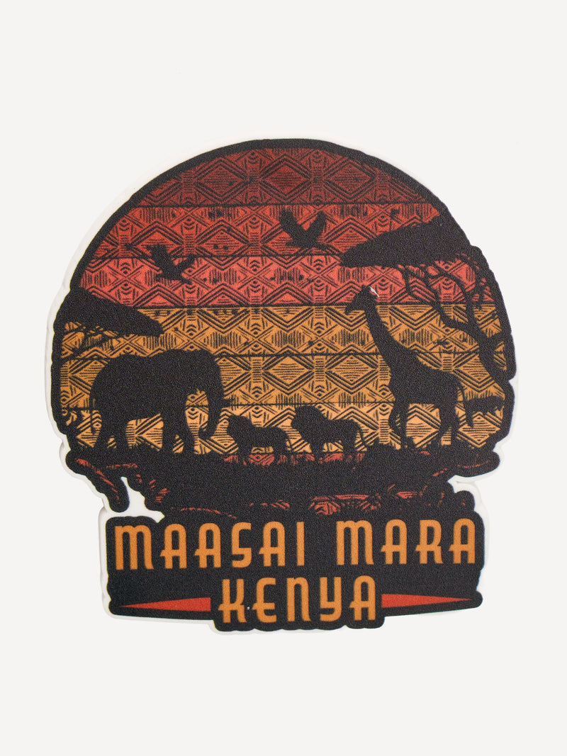 Kali Fridge Magnet: White with Maasai Mara