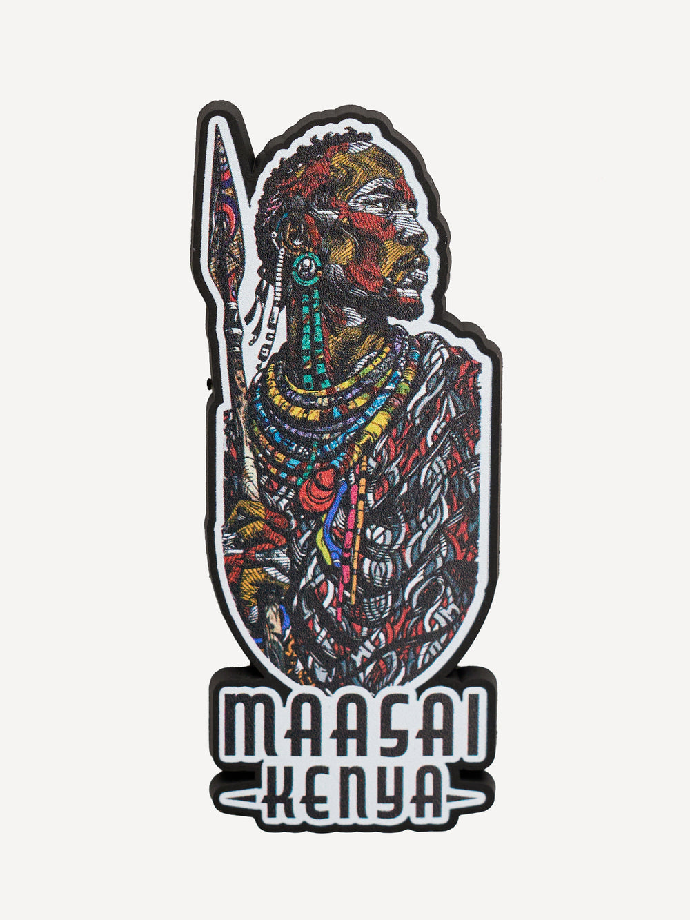 Kali Fridge Magnet: White with Moran