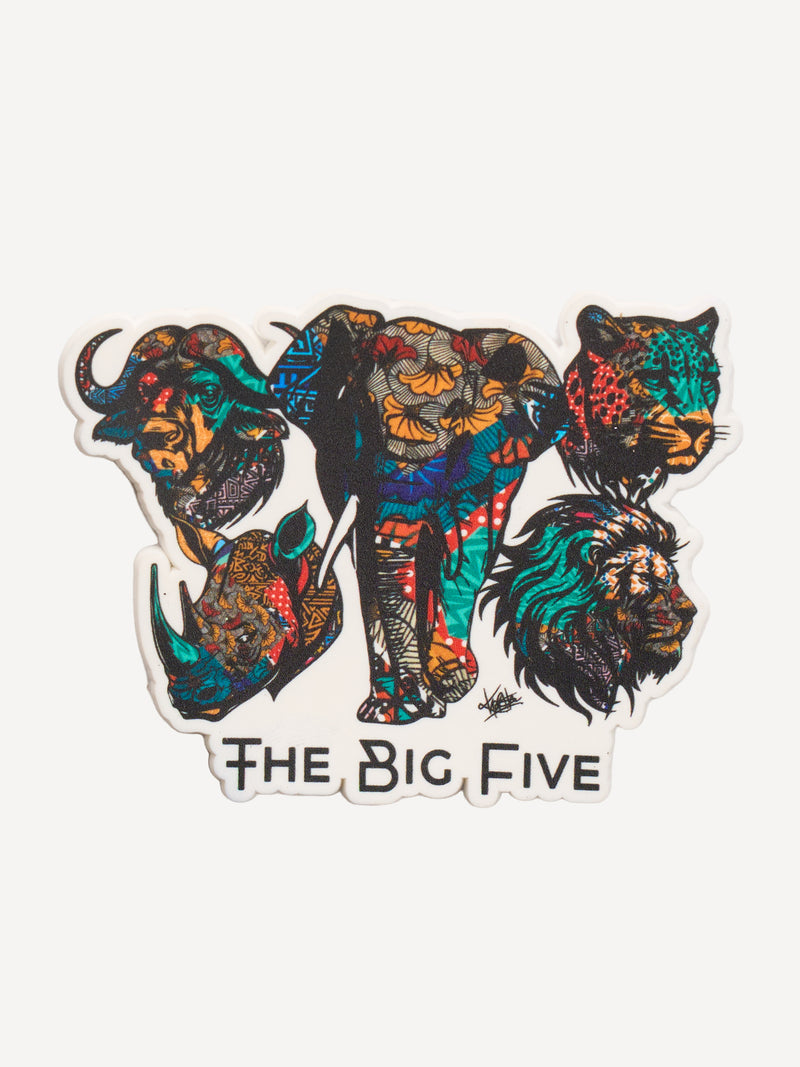 Kali Fridge Magnet: White with Big Five