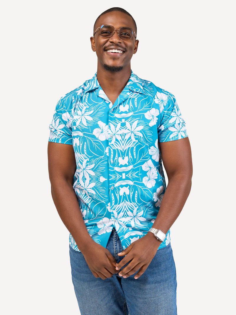 KaliShirts: Blue Floral Print