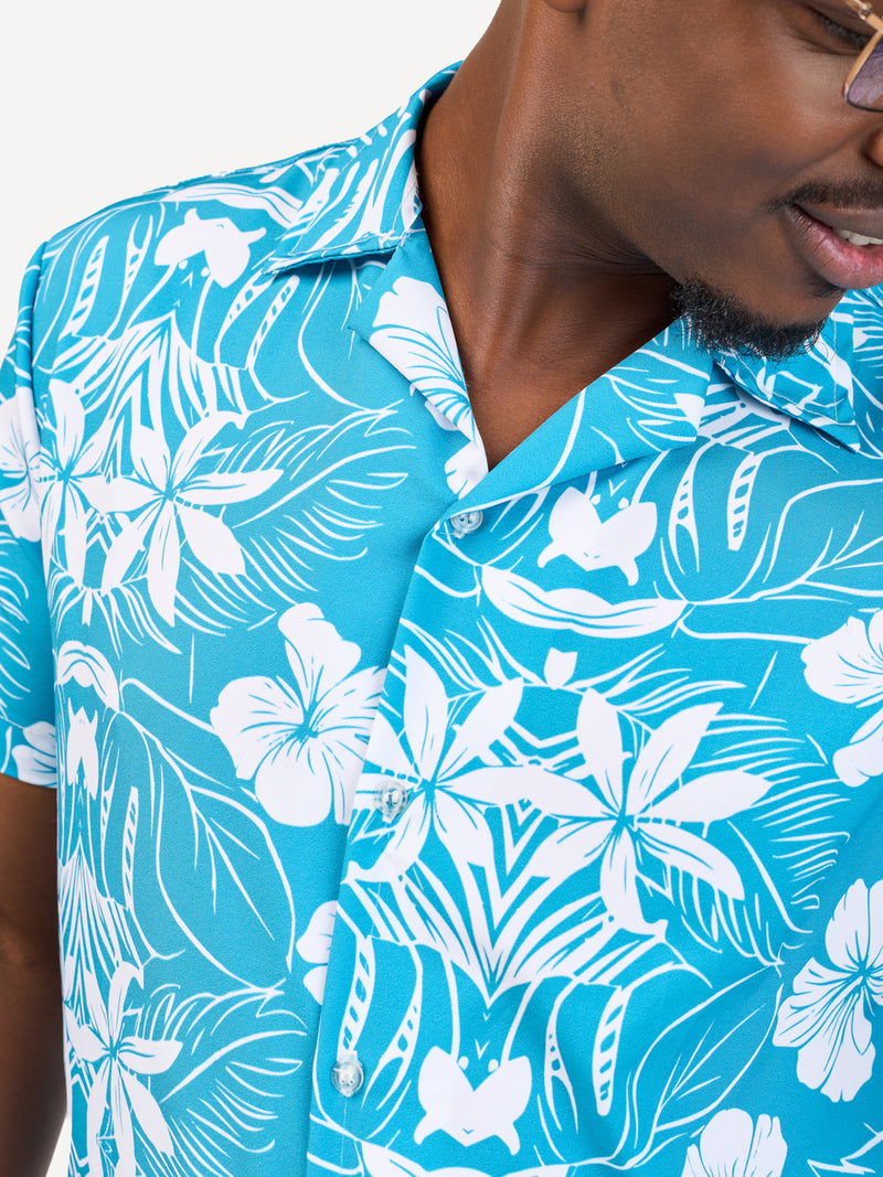 KaliShirts: Blue Floral Print