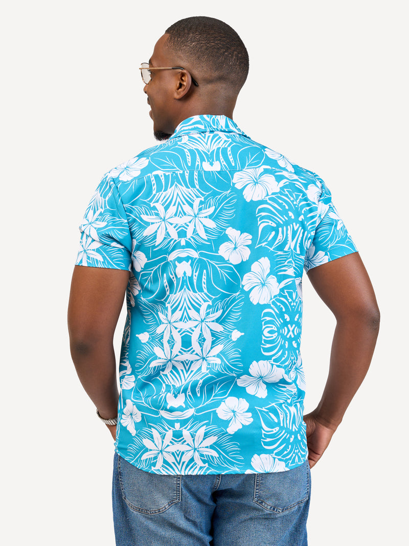 KaliShirts: Blue Floral Print