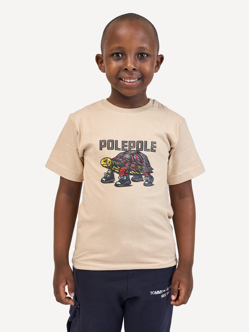 Kali Kids Ts: Beige with Kobe Pole Pole