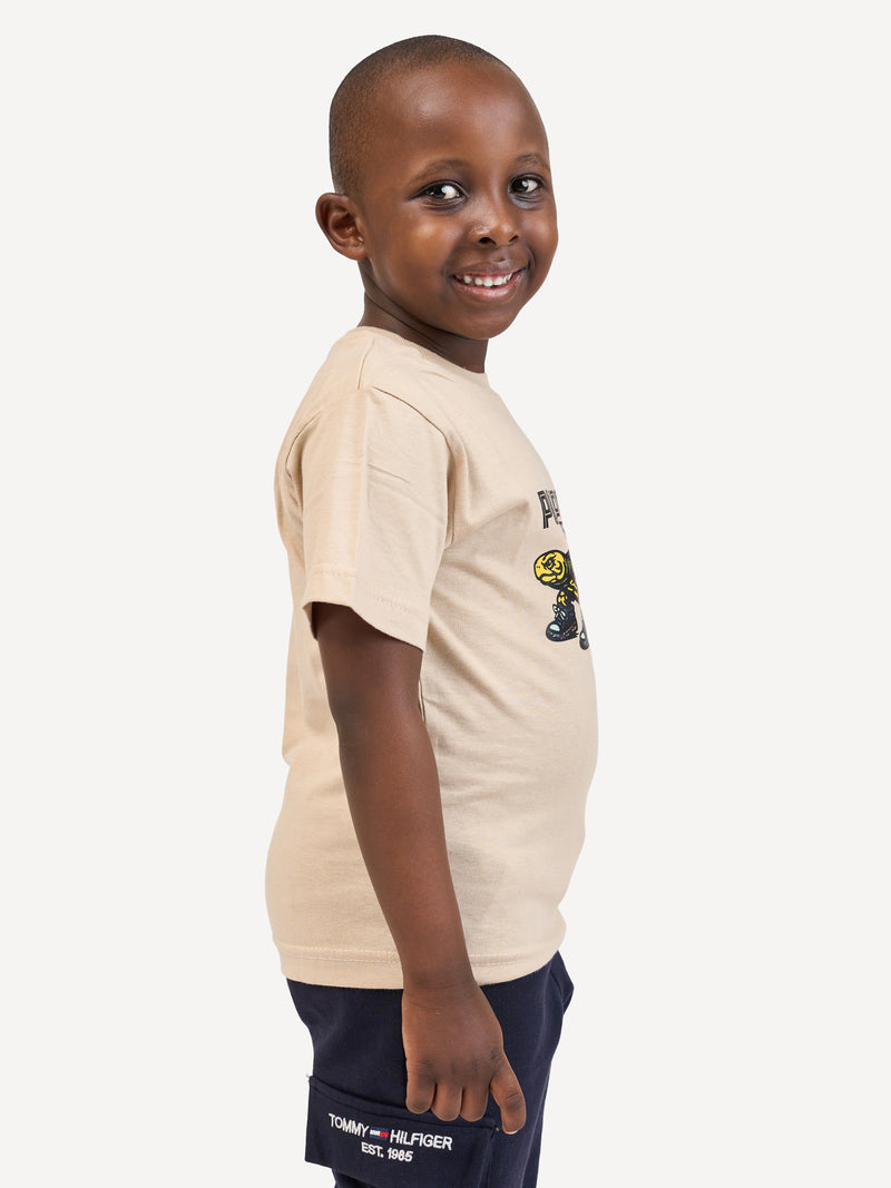 Kali Kids Ts: Beige with Kobe Pole Pole