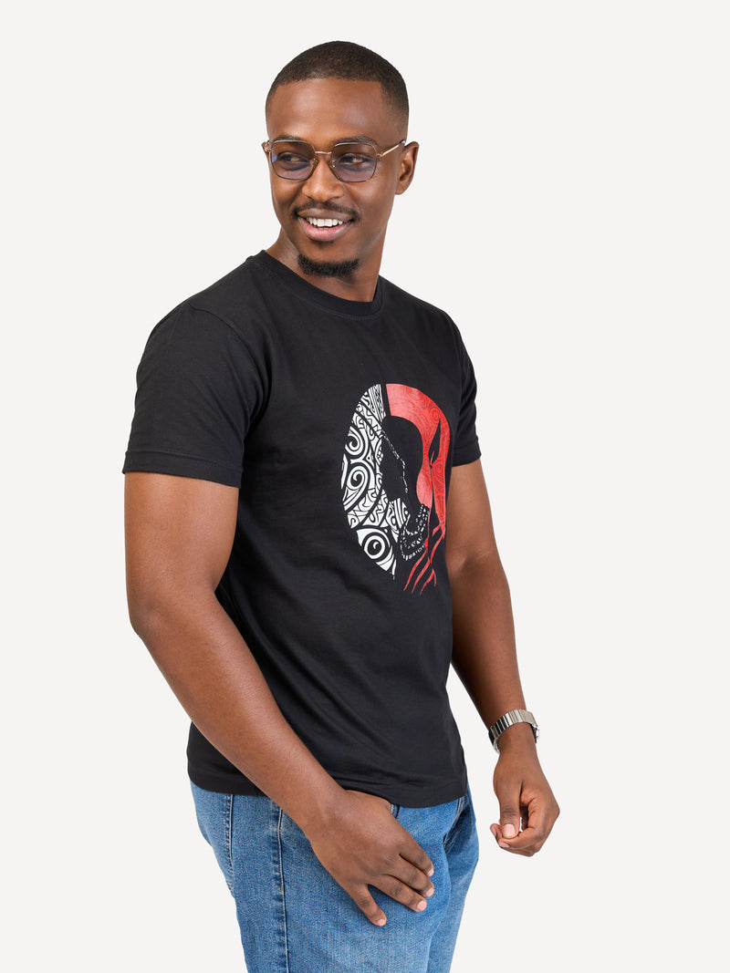 Kali Graphic Ts: Black with Warrior Grace