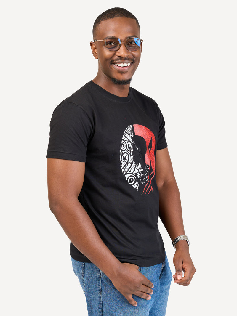 Kali Graphic Ts: Black with Warrior Grace