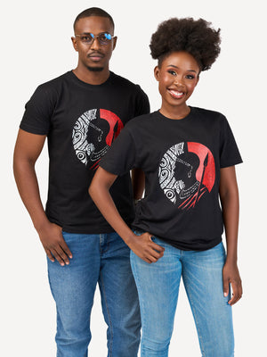 Kali Graphic Ts: Black with Warrior Grace