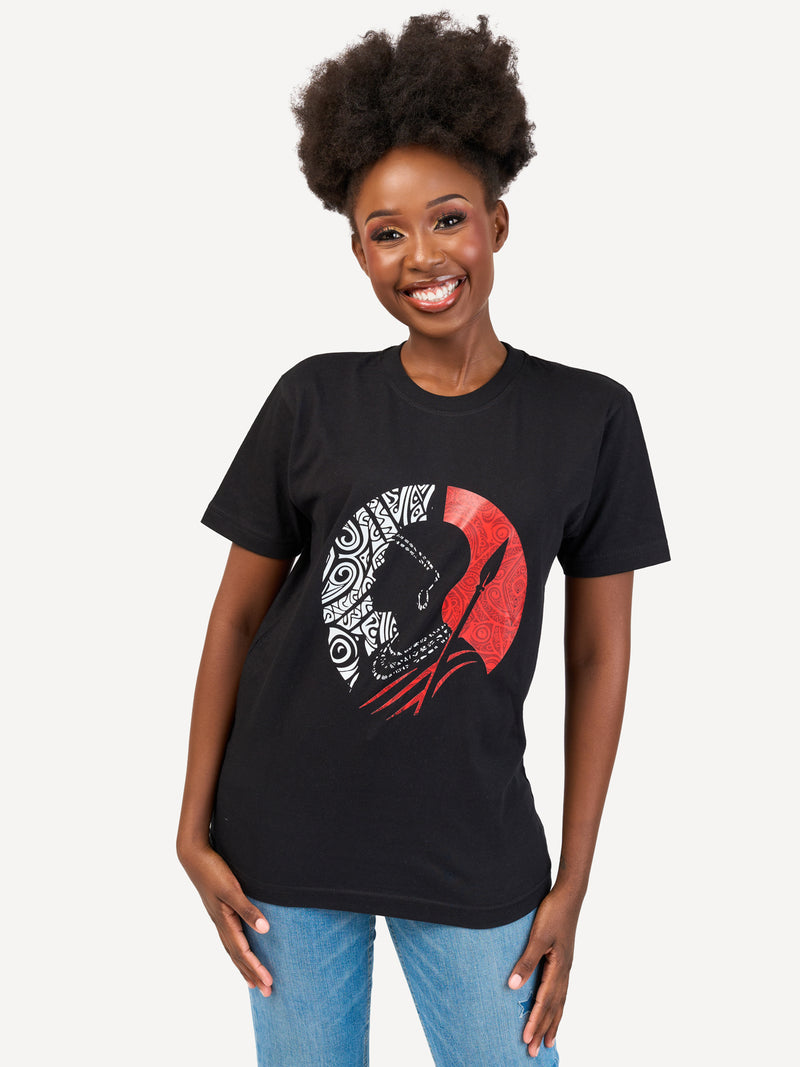 Kali Graphic Ts: Black with Warrior Grace