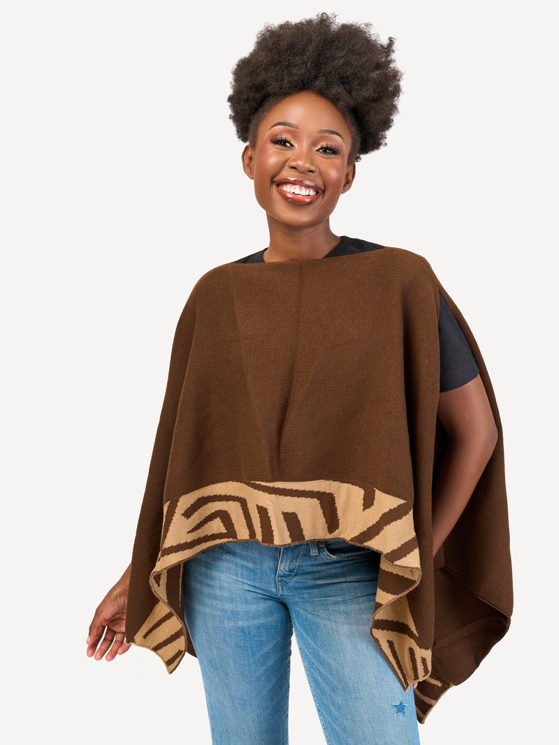 Kali Ponchos - Chocolate Brown