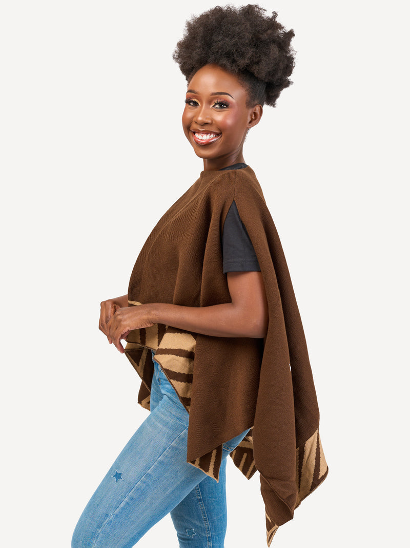Kali Ponchos - Chocolate Brown