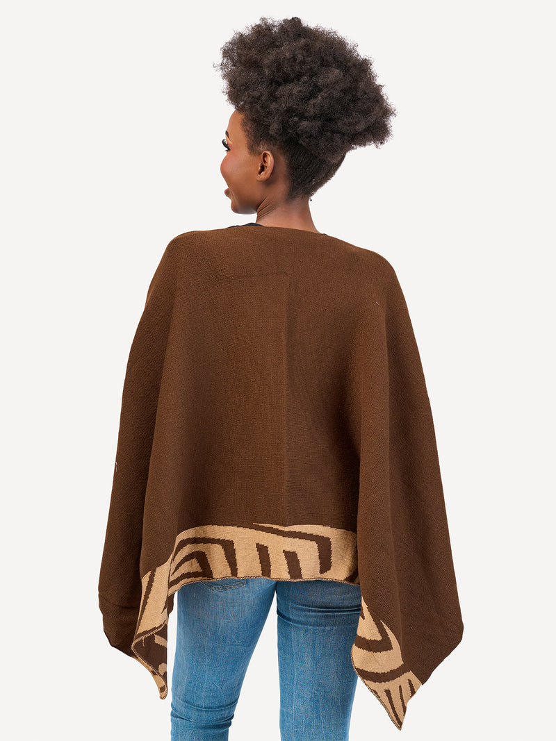 Kali Ponchos - Chocolate Brown
