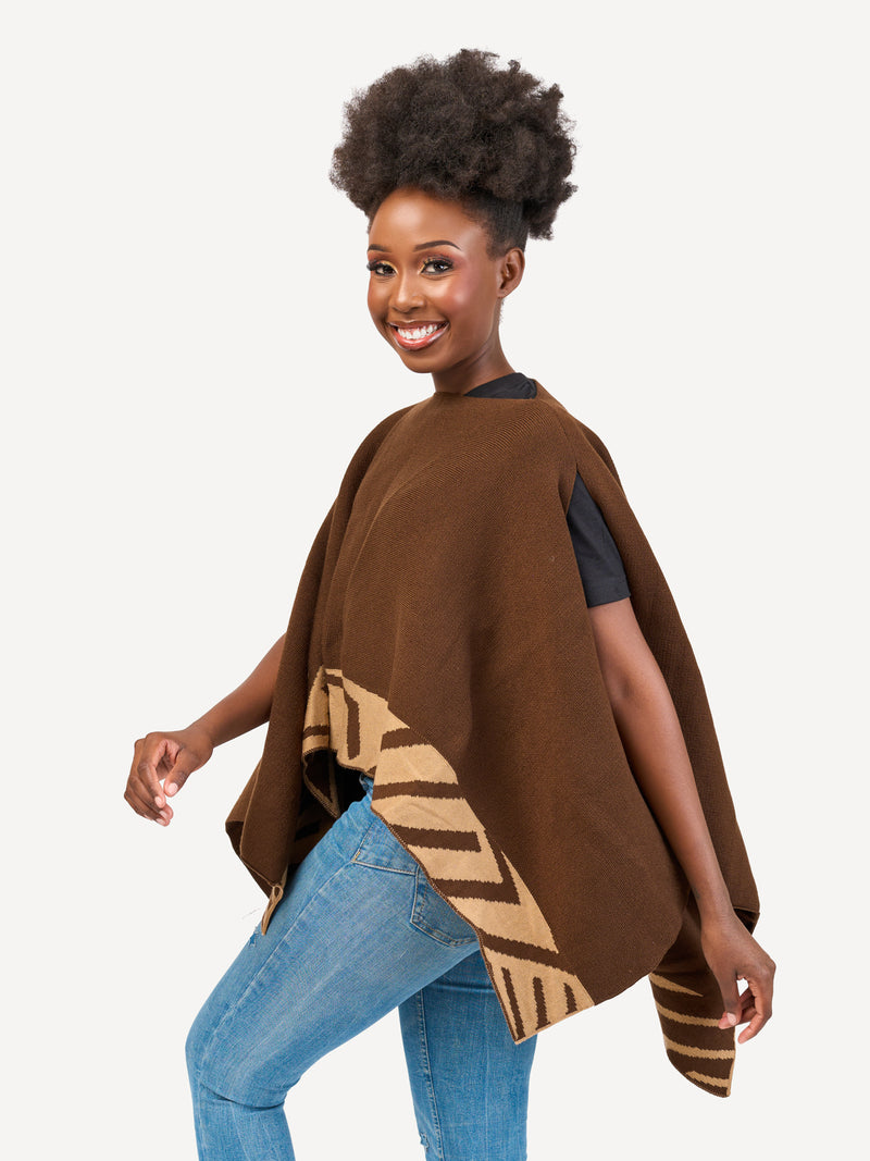 Kali Ponchos - Chocolate Brown