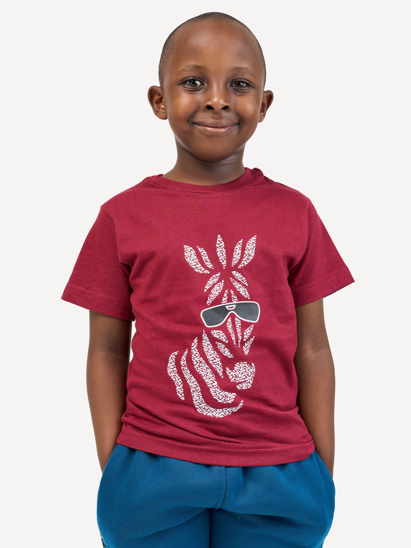 Kali Kids Ts: Burgundy with Milia