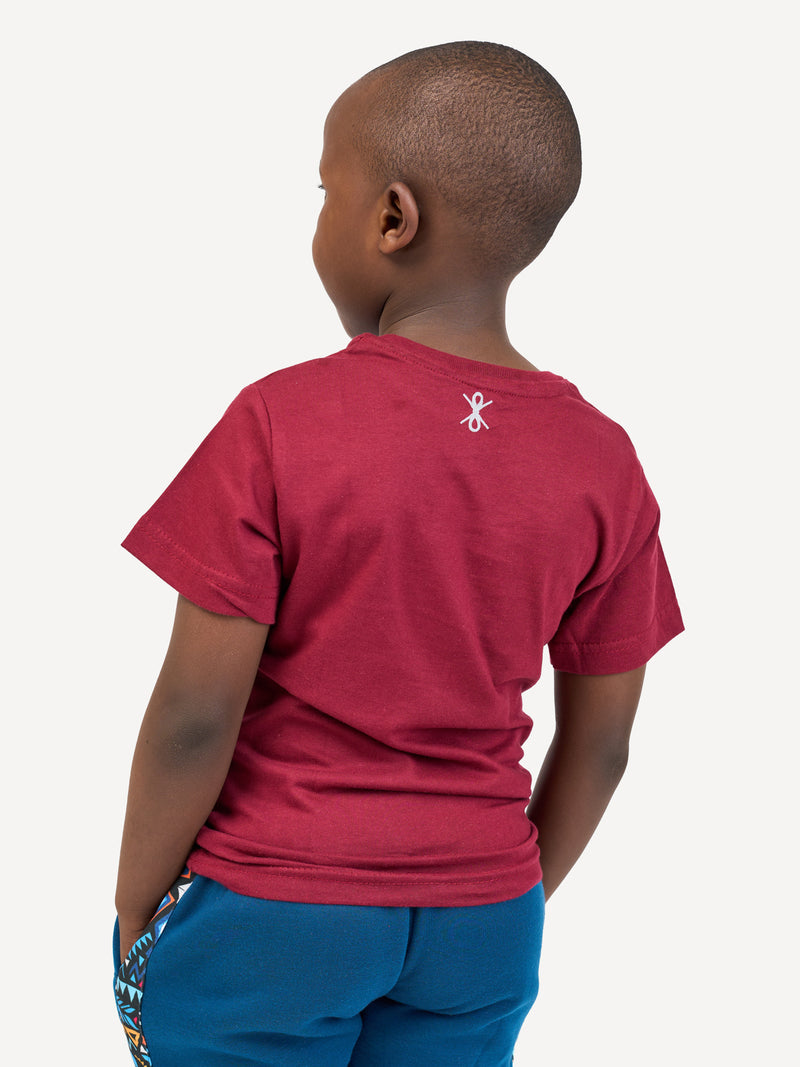 Kali Kids Ts: Burgundy with Milia