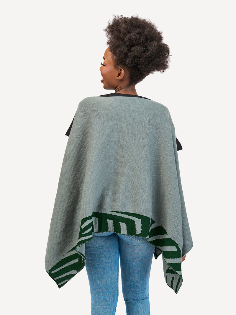 Kali Ponchos - Grey & Green