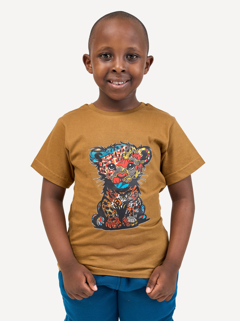 Kali Kids Ts: Vintage Umber with Simba Cub