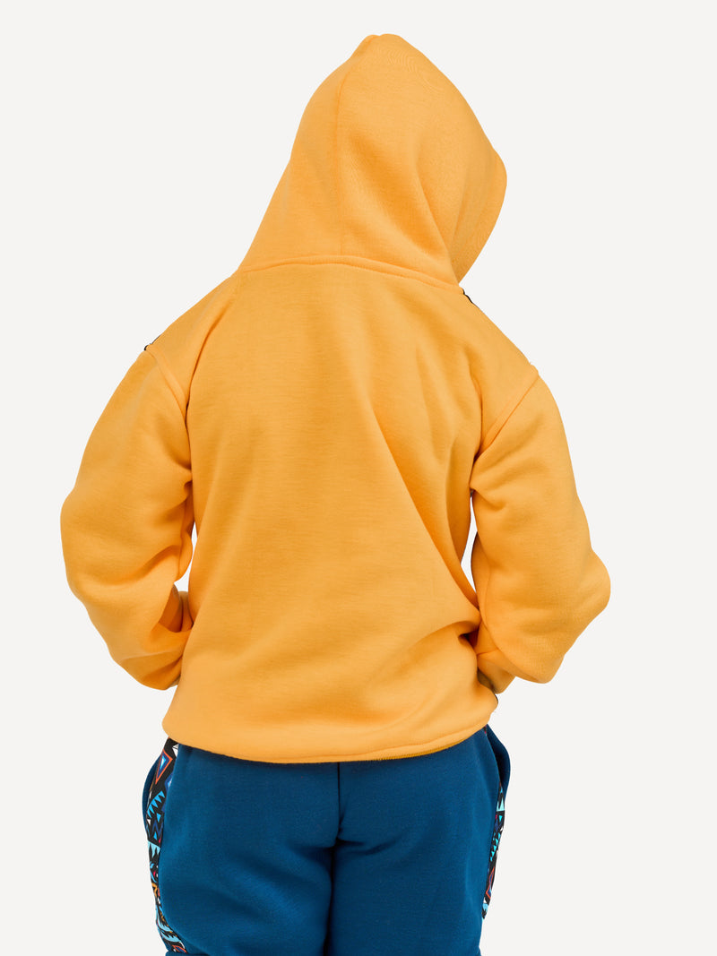 Kali Kids Block Graphic Hoodies: Black & Yellow with HM Timon & Pumba