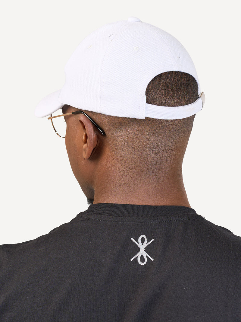 Kali Caps: White with Serene Zebra Print