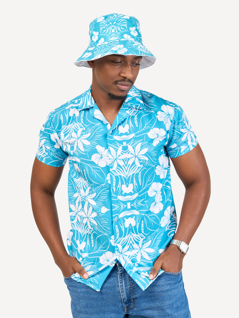 KaliShirts: Blue Floral Print