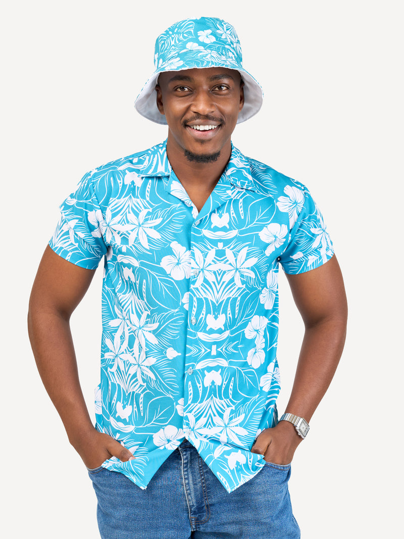 KaliShirts: Blue Floral Print