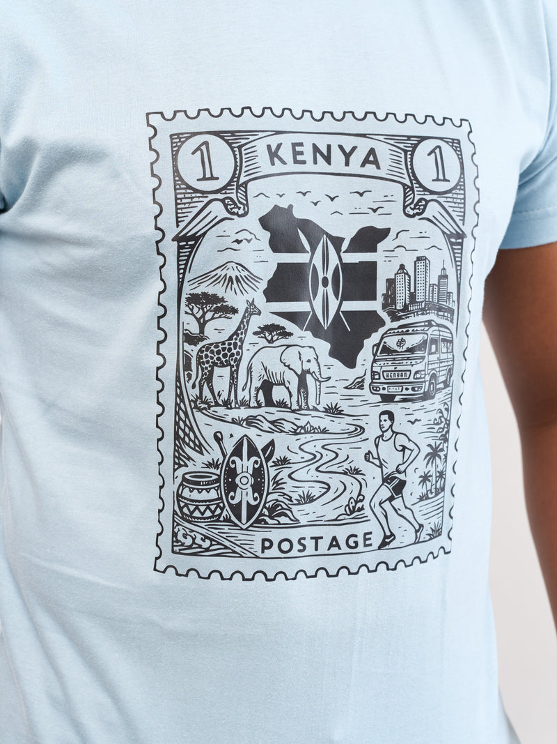 Kali Graphic Ts: Arona Grey with Kenya Stamp