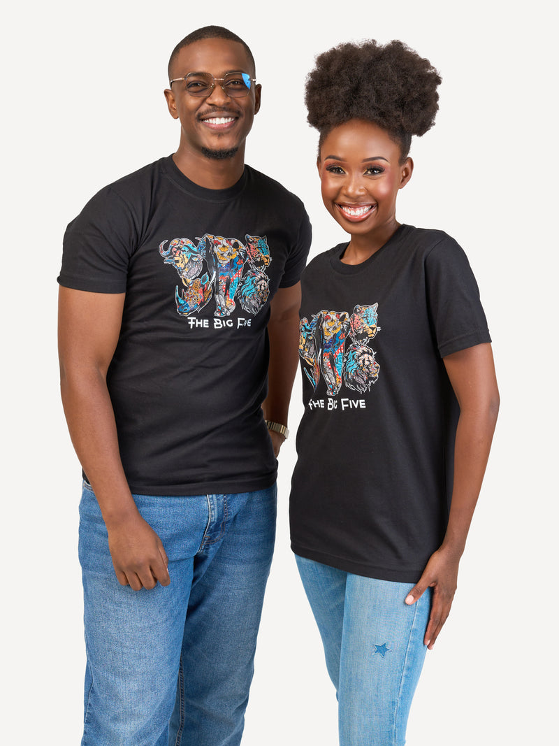Kali Graphic Ts: Black with Big Five