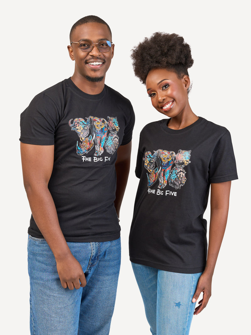 Kali Graphic Ts: Black with Big Five