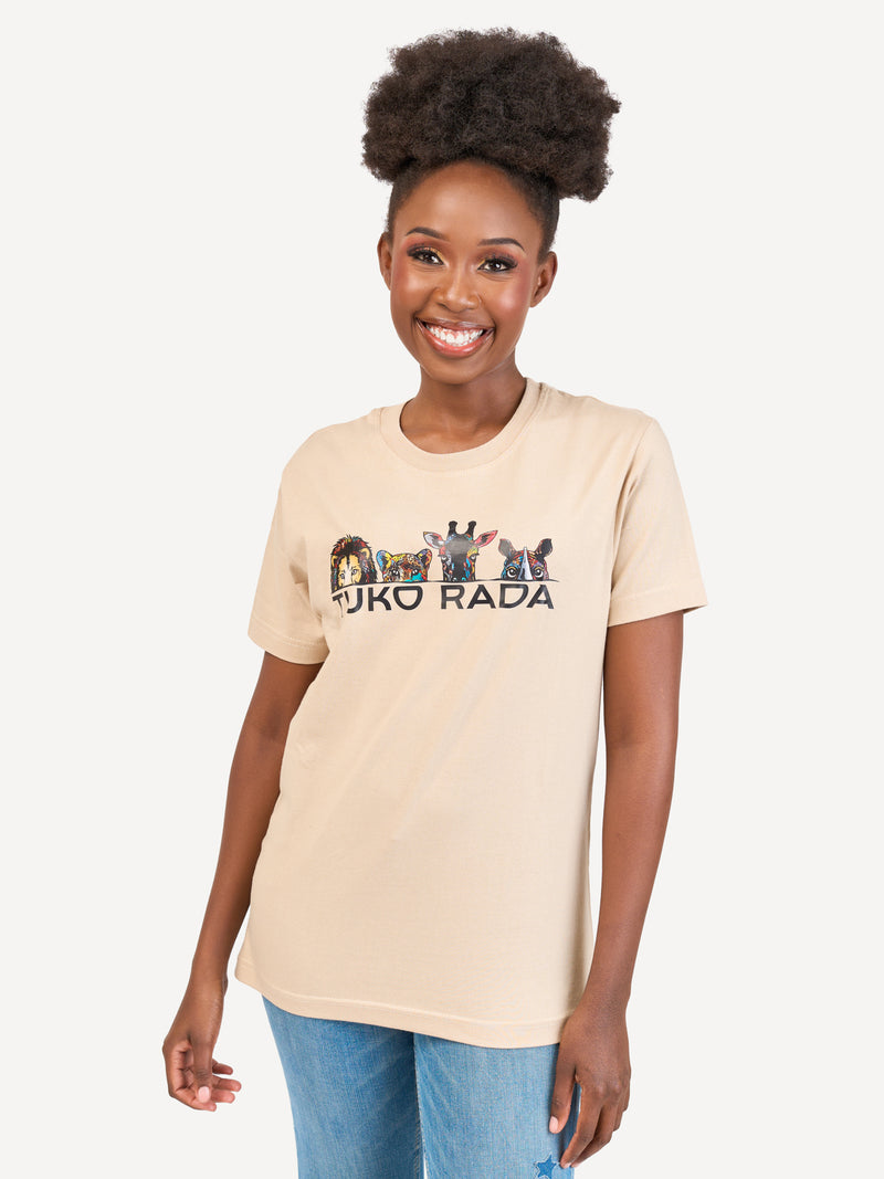 Kali Graphic Ts: Beige with Tuko Rada