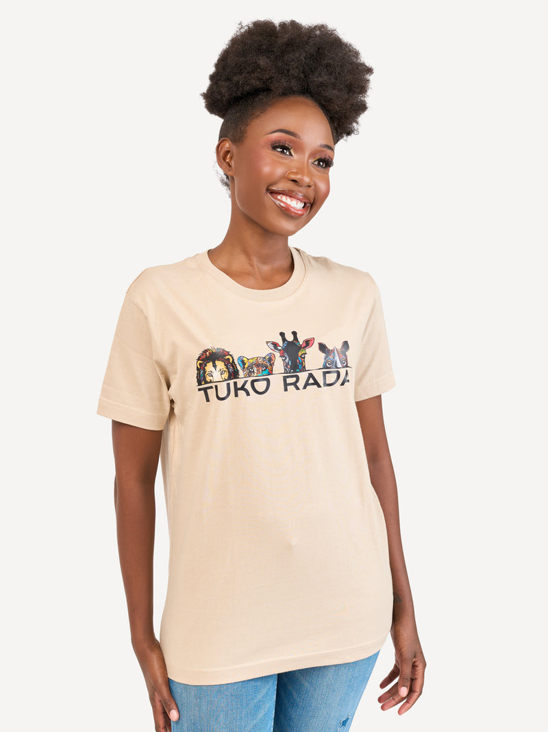 Kali Graphic Ts: Beige with Tuko Rada
