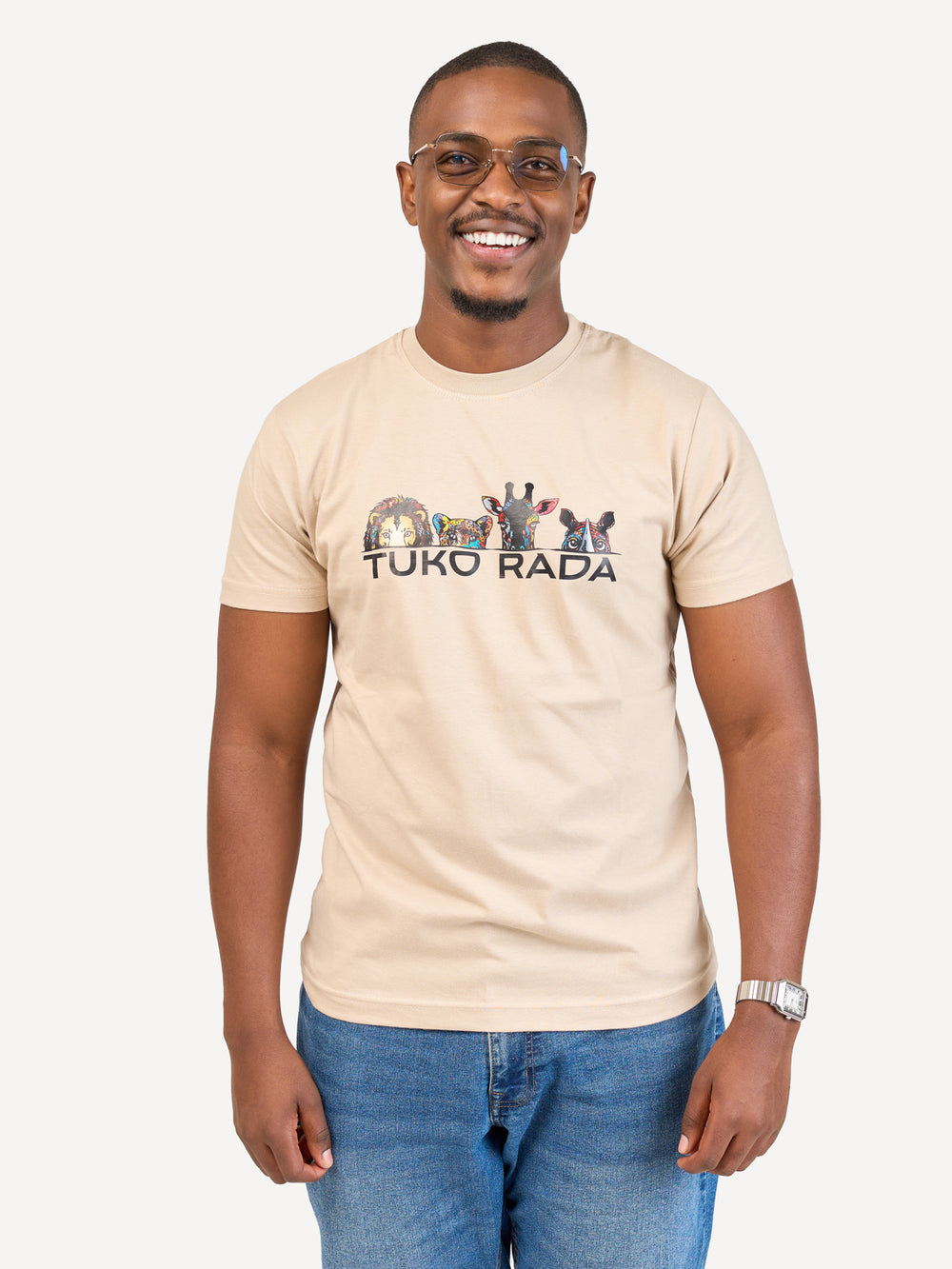Kali Graphic Ts: Beige with Tuko Rada