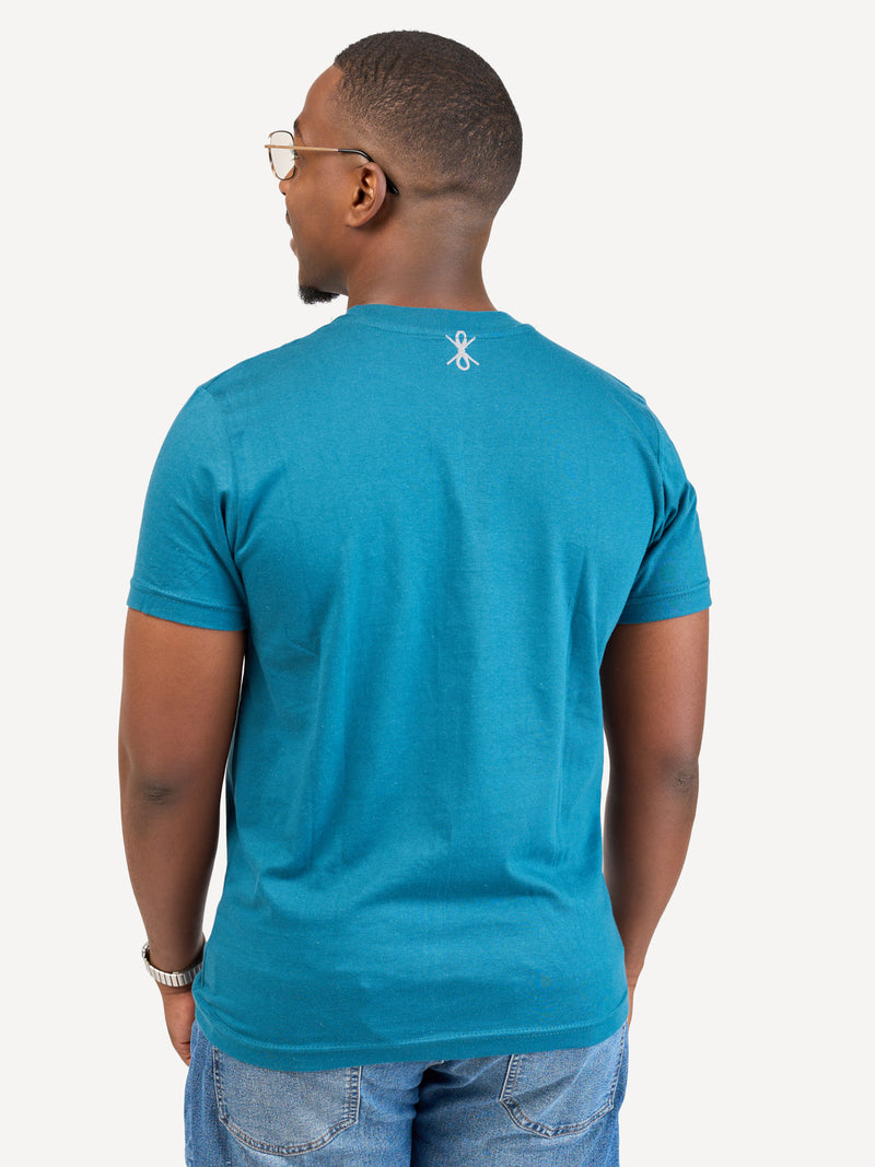 Kali Graphic Ts: Petrol Blue with Nairobi II