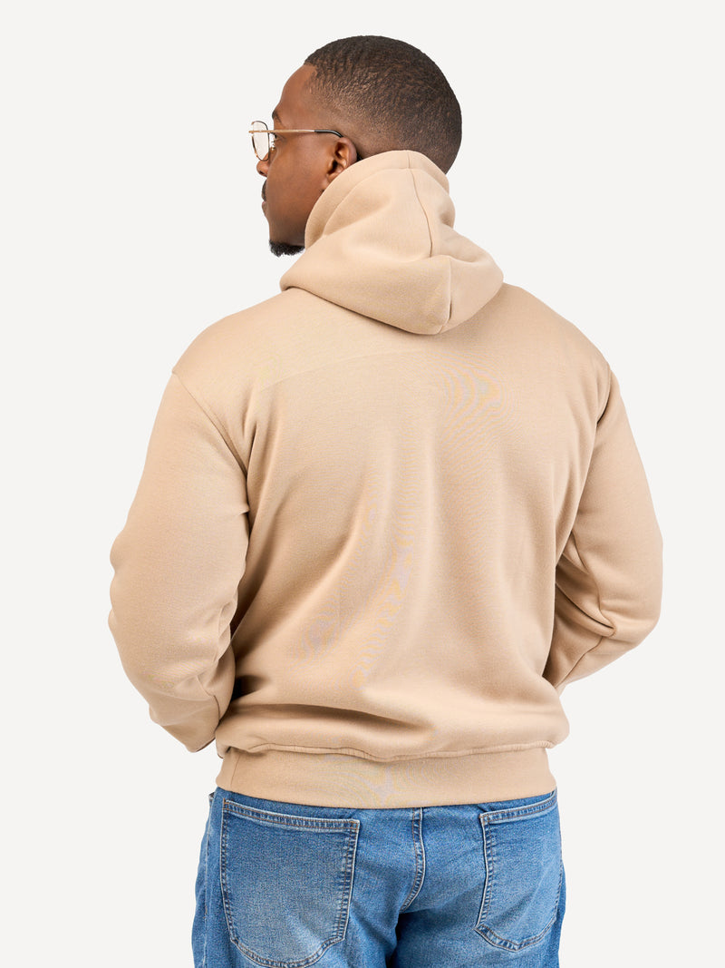 Kali Graphic Hoodies: Beige with I Love Nrb
