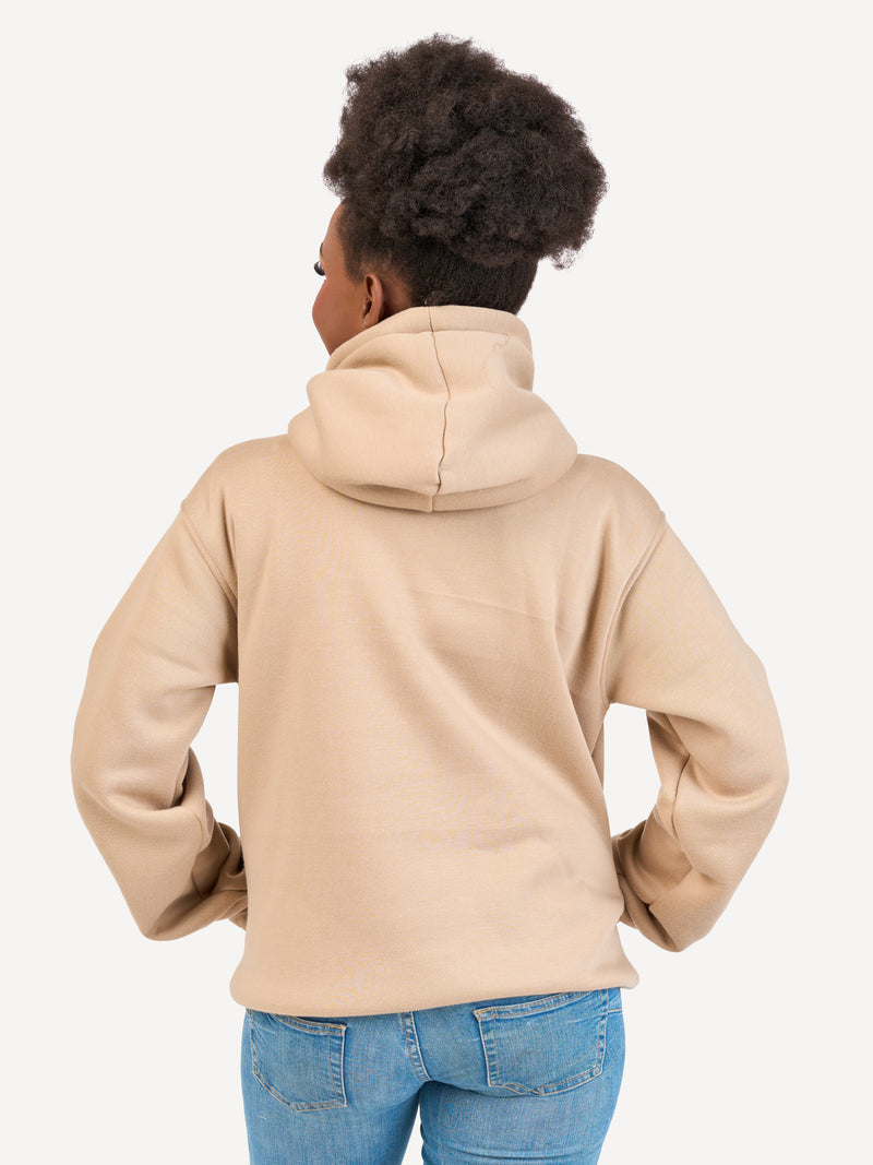 Kali Graphic Hoodies: Beige with I Love Nrb