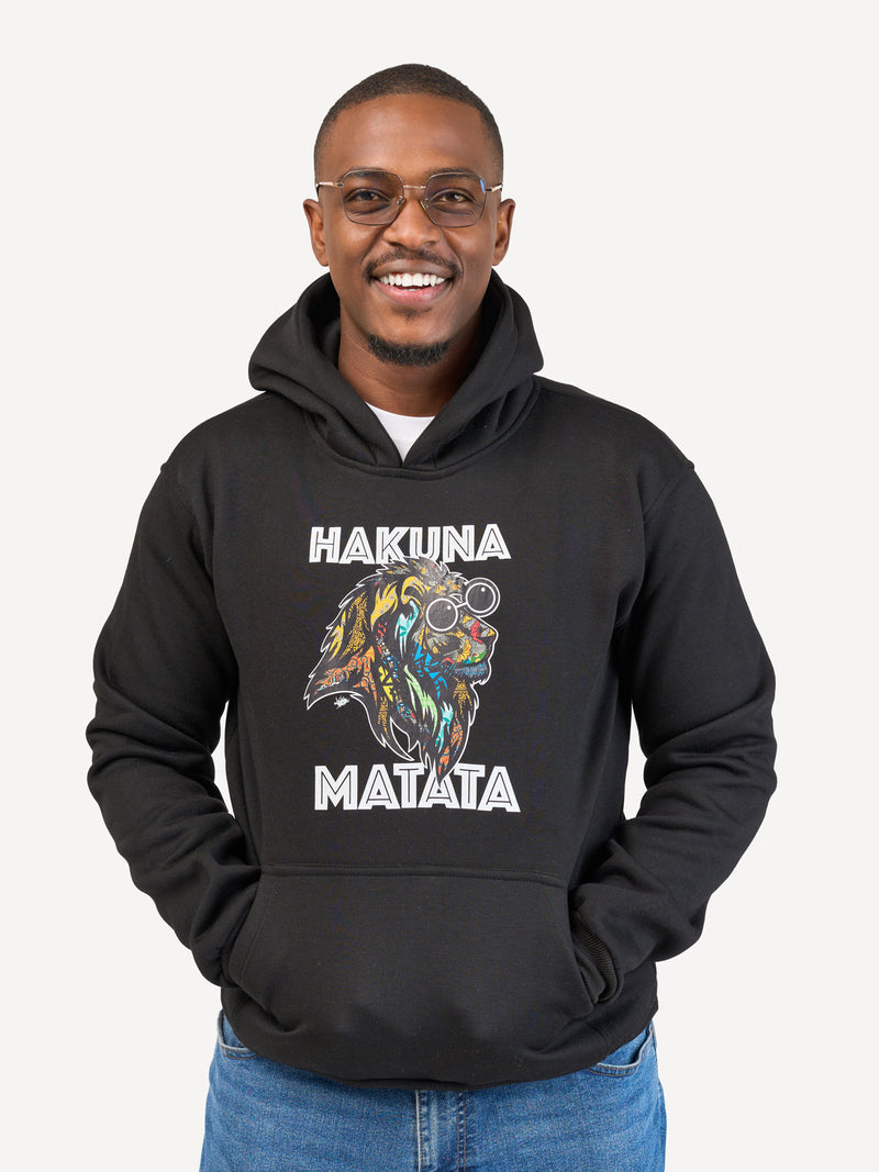 Kali Graphic Hoodies: Black with Hakuna Matata Simba