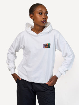 Kali Lightweight Hoodies: White with Tri Color NBO