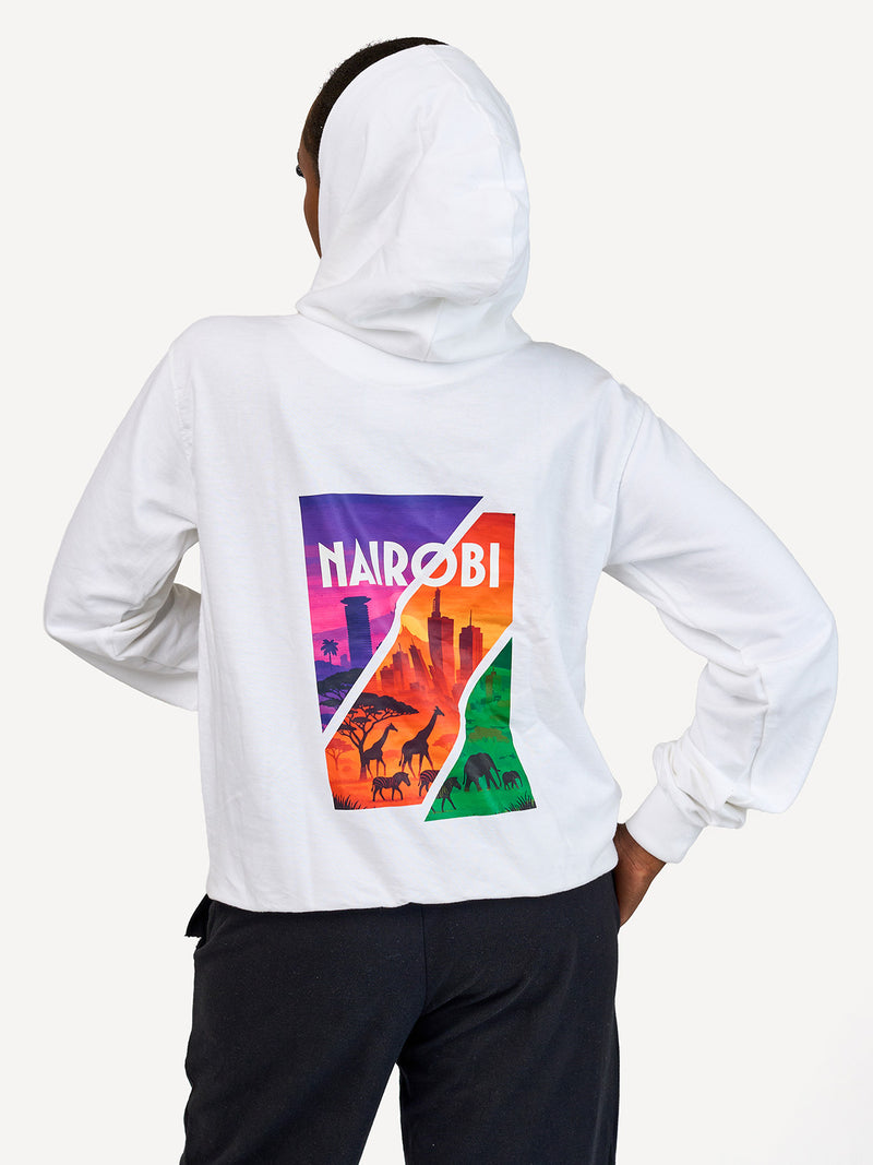 Kali Lightweight Hoodies: White with Tri Color NBO