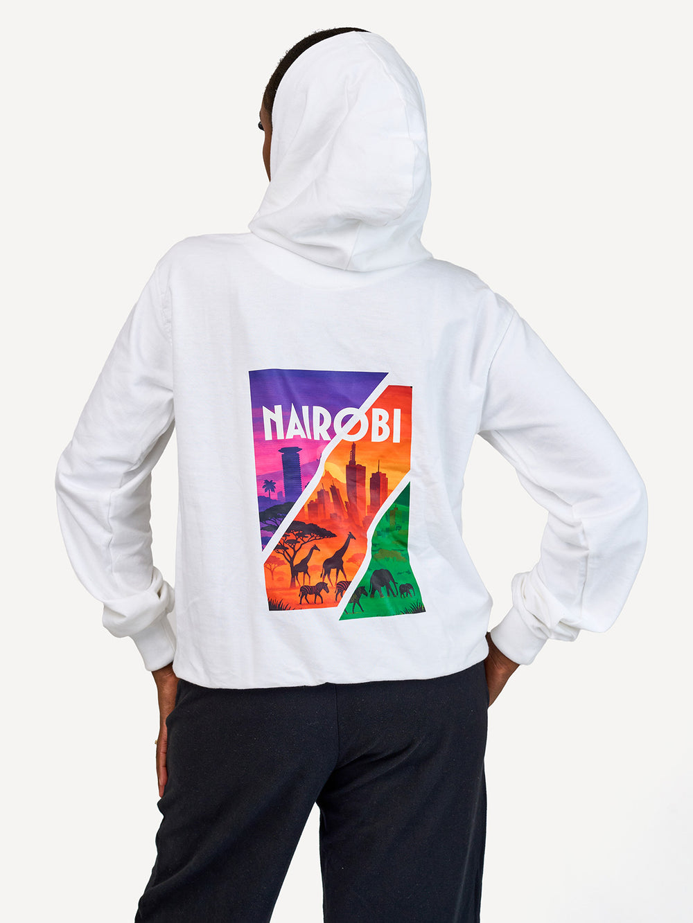 Kali Lightweight Hoodies: White with Tri Color NBO
