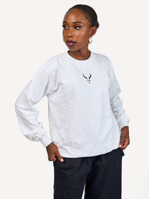 Kali Lightweight Sweats - Tops: White with Maswara