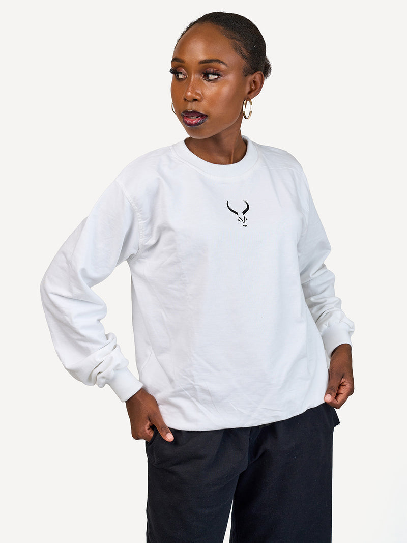 Kali Lightweight Sweats - Tops: White with Maswara