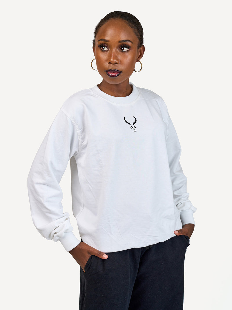 Kali Lightweight Sweats - Tops: White with Maswara