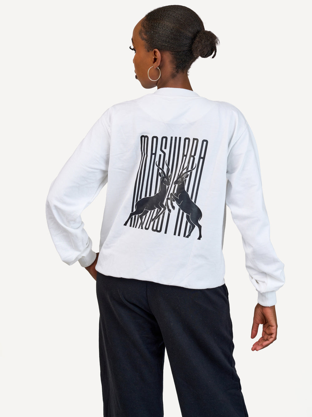 Kali Lightweight Sweats - Tops: White with Maswara