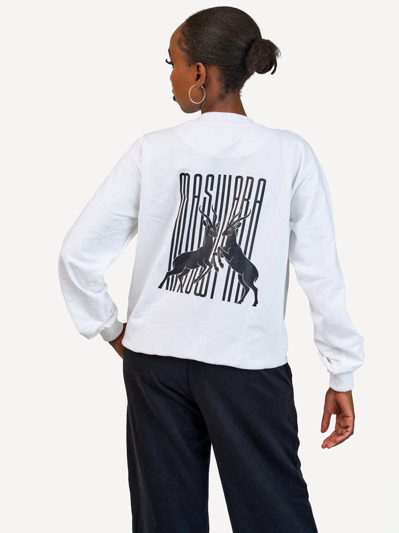 Kali Lightweight Sweats - Tops: White with Maswara