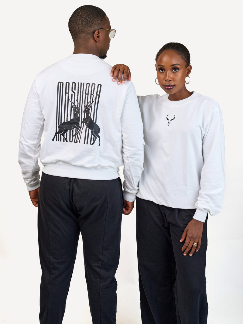 Kali Lightweight Sweats - Tops: White with Maswara