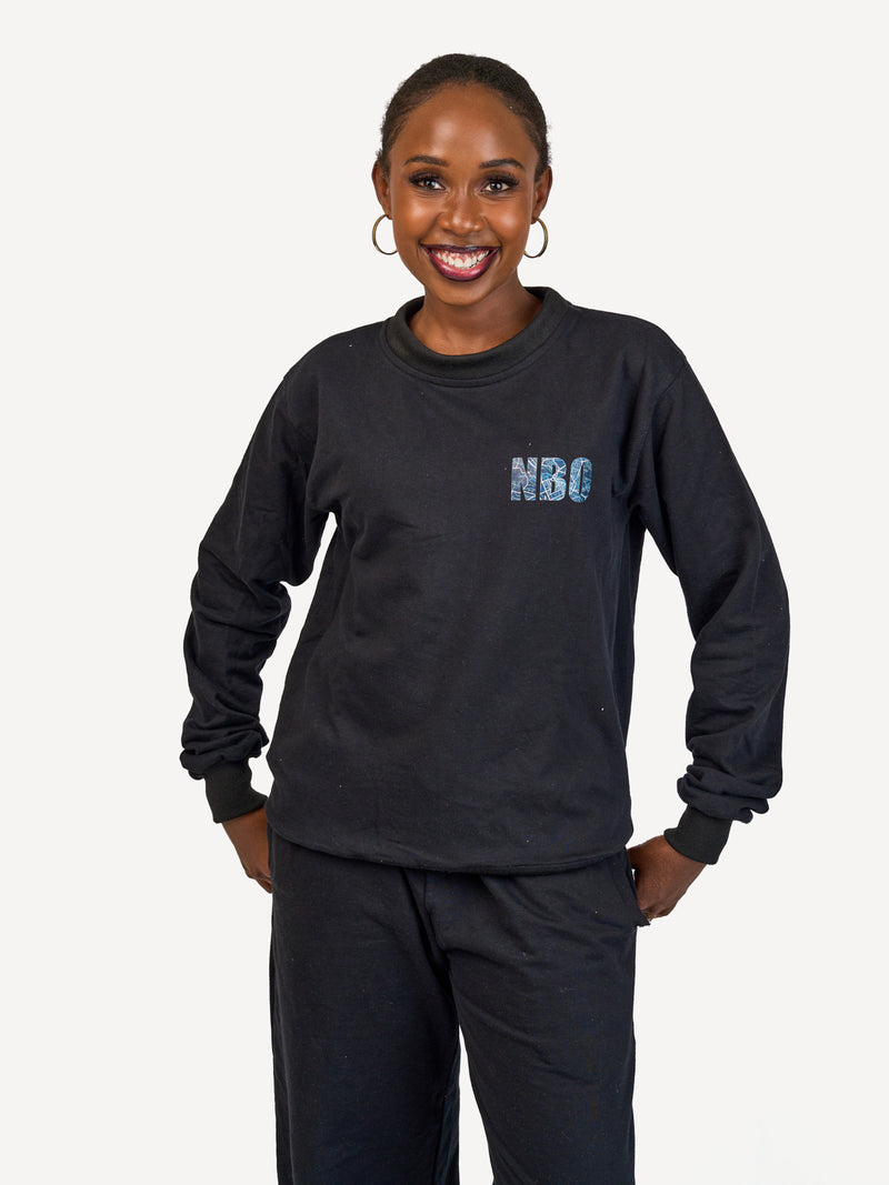 Kali Lightweight Sweats - Tops: Black with NAI RO BI