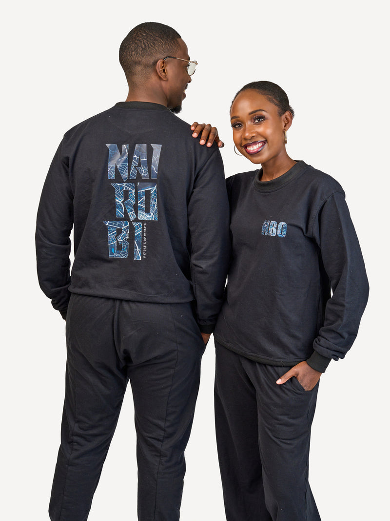 Kali Lightweight Sweats - Tops: Black with NAI RO BI