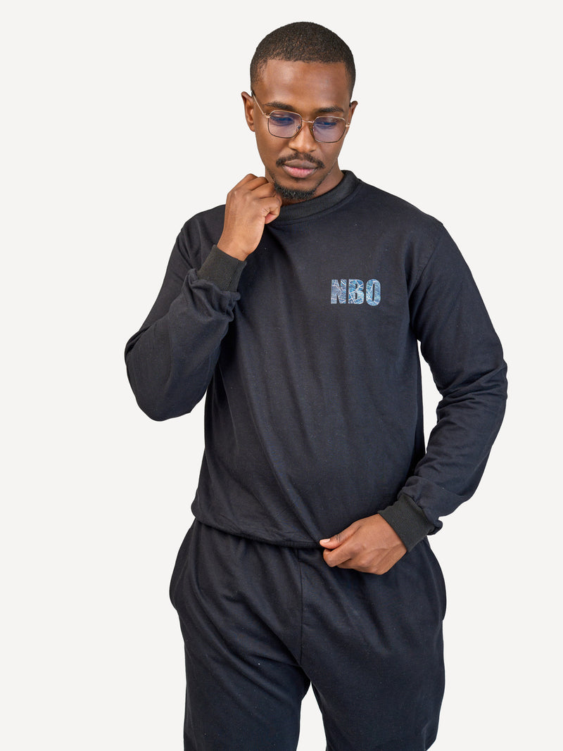 Kali Lightweight Sweats - Tops: Black with NAI RO BI